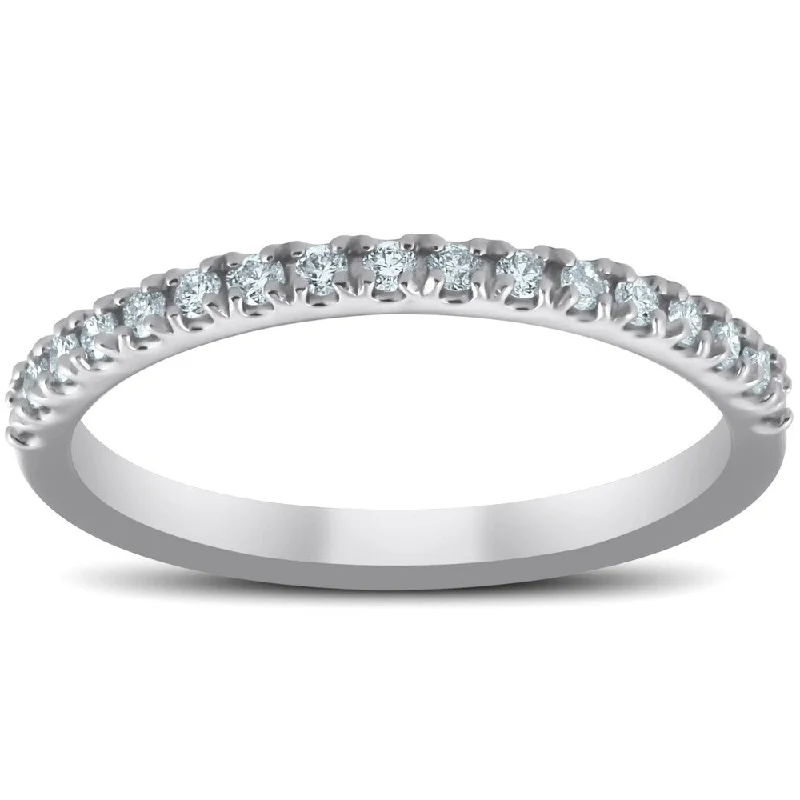 Swinging gem ring-Pompeii3 Platinum 1/3 Ct TDW Diamond Wedding Ring Womens Anniversary Band