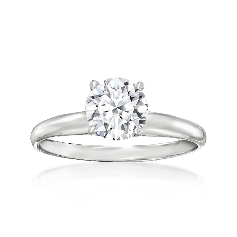 Fused gem ring-Ross-Simons Lab-Grown Diamond Solitaire Ring in 14kt White Gold