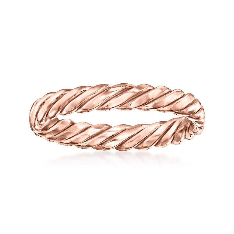 Helix twist ring-RS Pure by Ross-Simons 14kt Rose Gold Twisted Ring