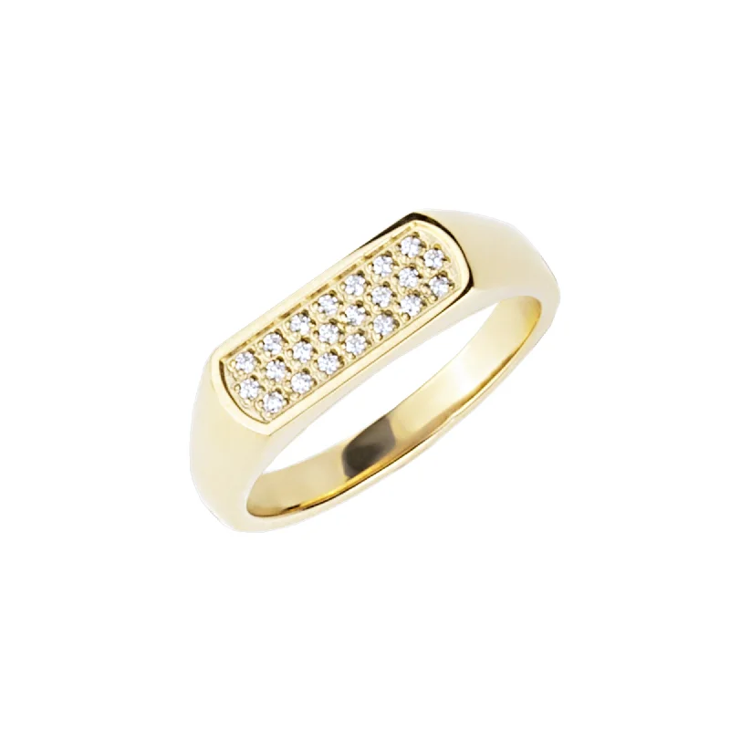 Cluster stack ring-Signet Chic Ring