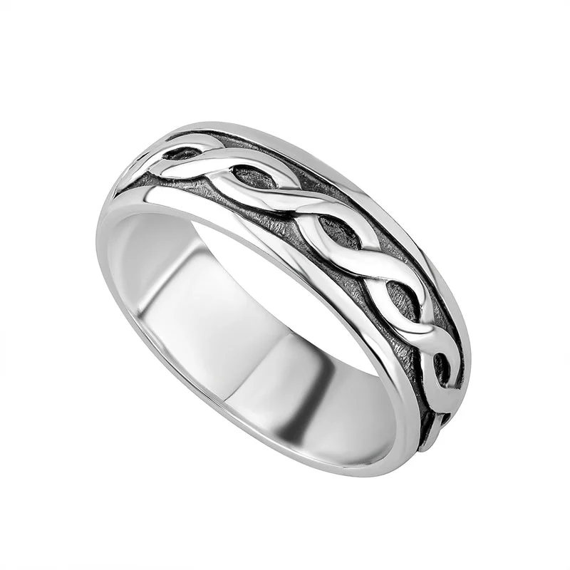 Pinned design ring-Gents Silver Celtic Ring