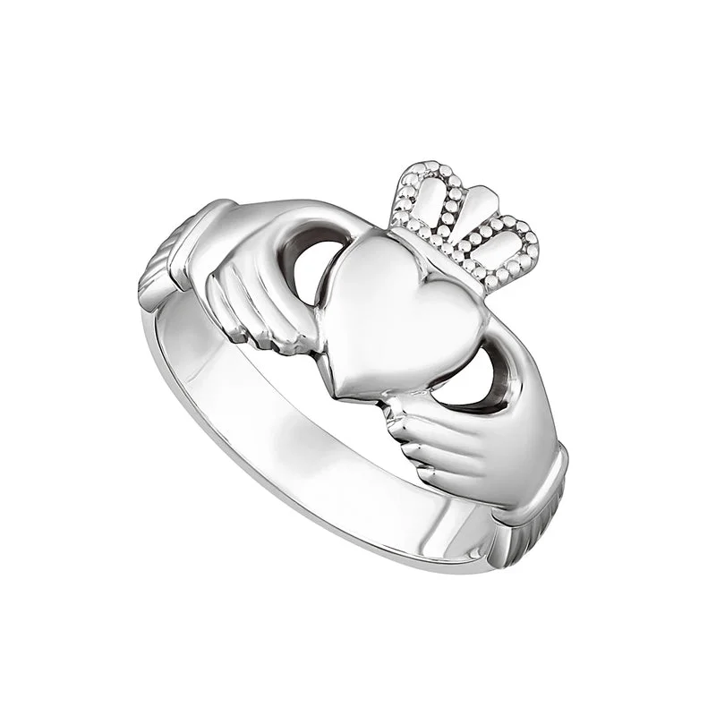 Tusk ridge ring-Ladies Heavy Claddagh Ring