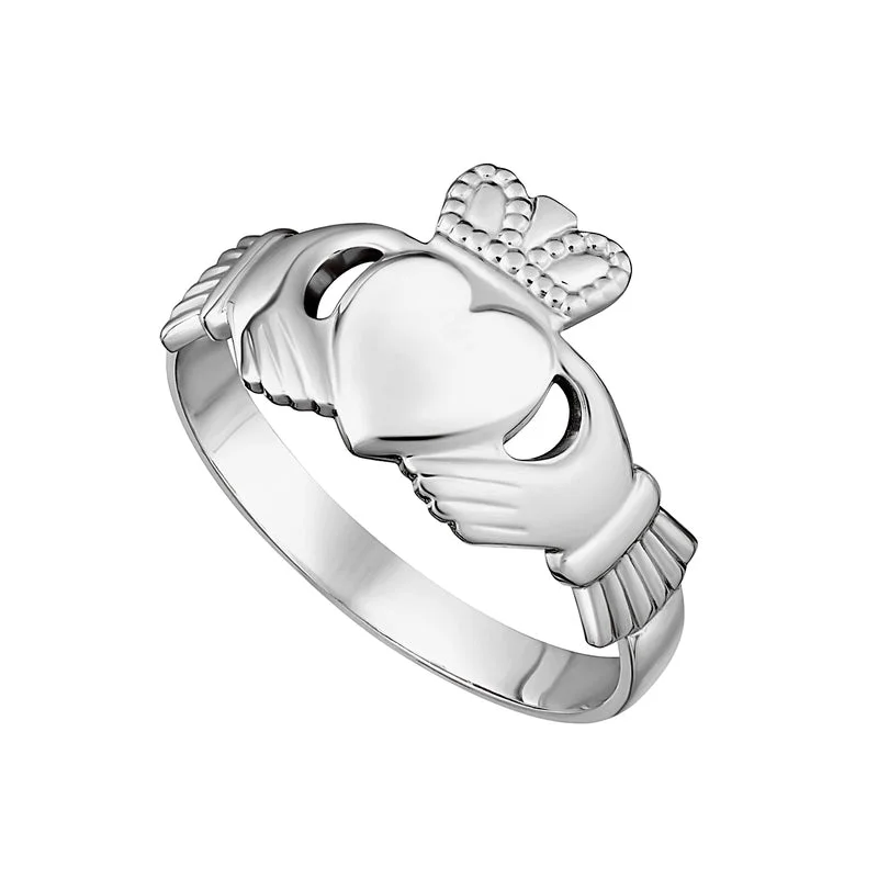 Velvet wrap ring-Ladies Sterling Silver Claddagh Ring