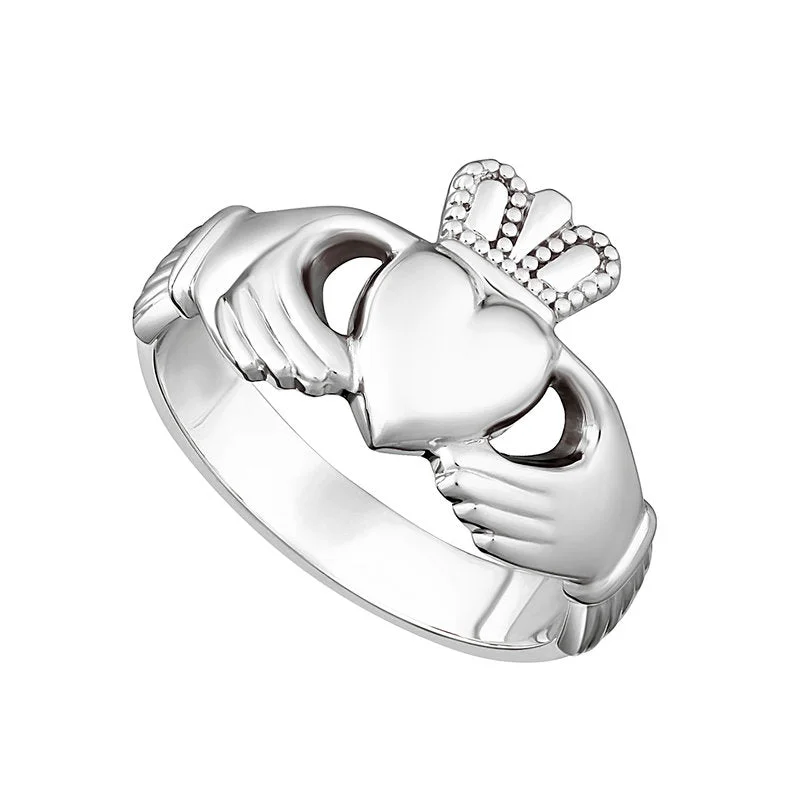 Heptagon gem ring-Gents Heavy Claddagh Ring (5.55 Grams)