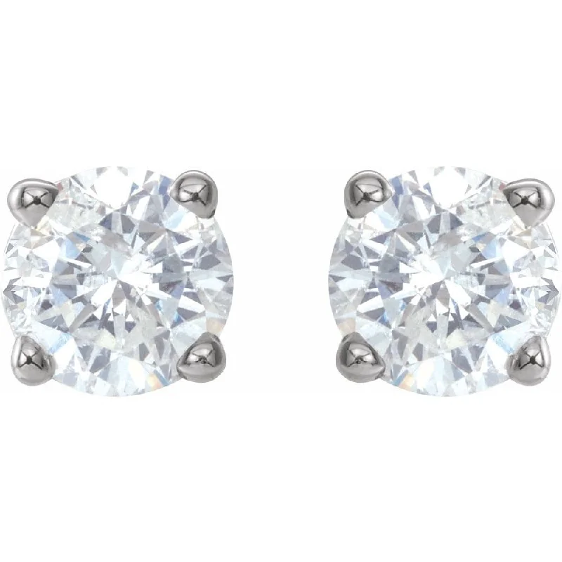 Victorian flair earrings-14k White Gold 3/4 CTW Diamond Earring for Women