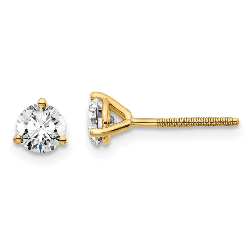 Quad knot earrings-14k Yellow Gold Lab Grown Diamond Stud Earrings (2/3 cttw, Clarity- VS-SI, Color-D-E)