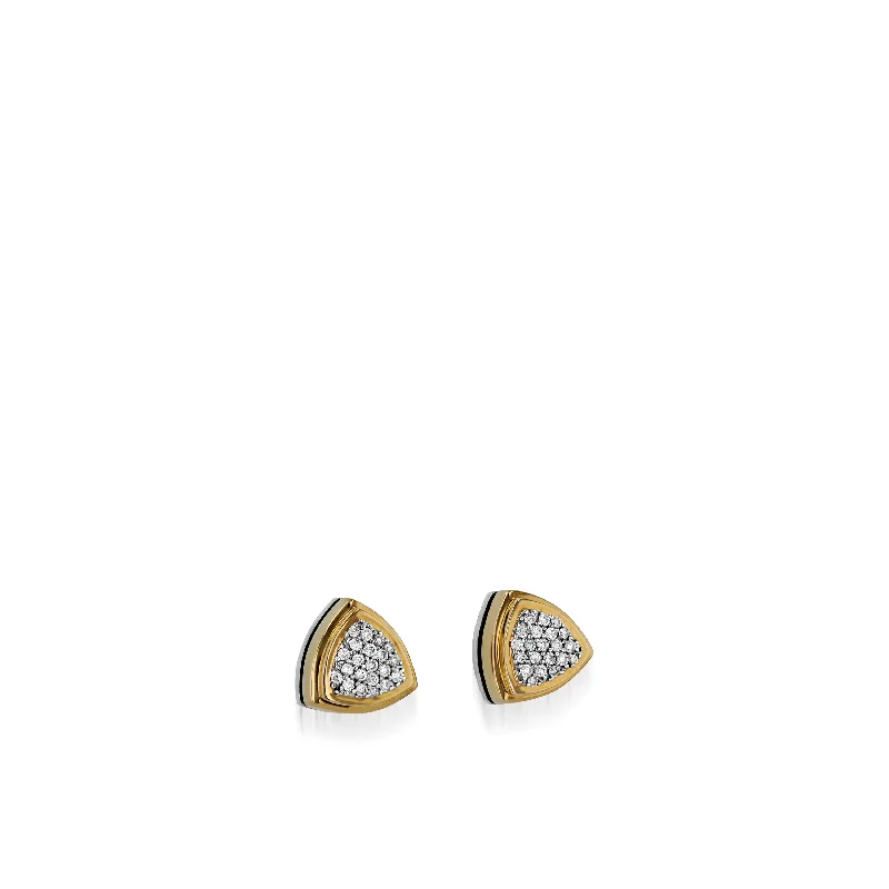 Lily flower earrings-Arrivo Pave Diamond Stud Earrings