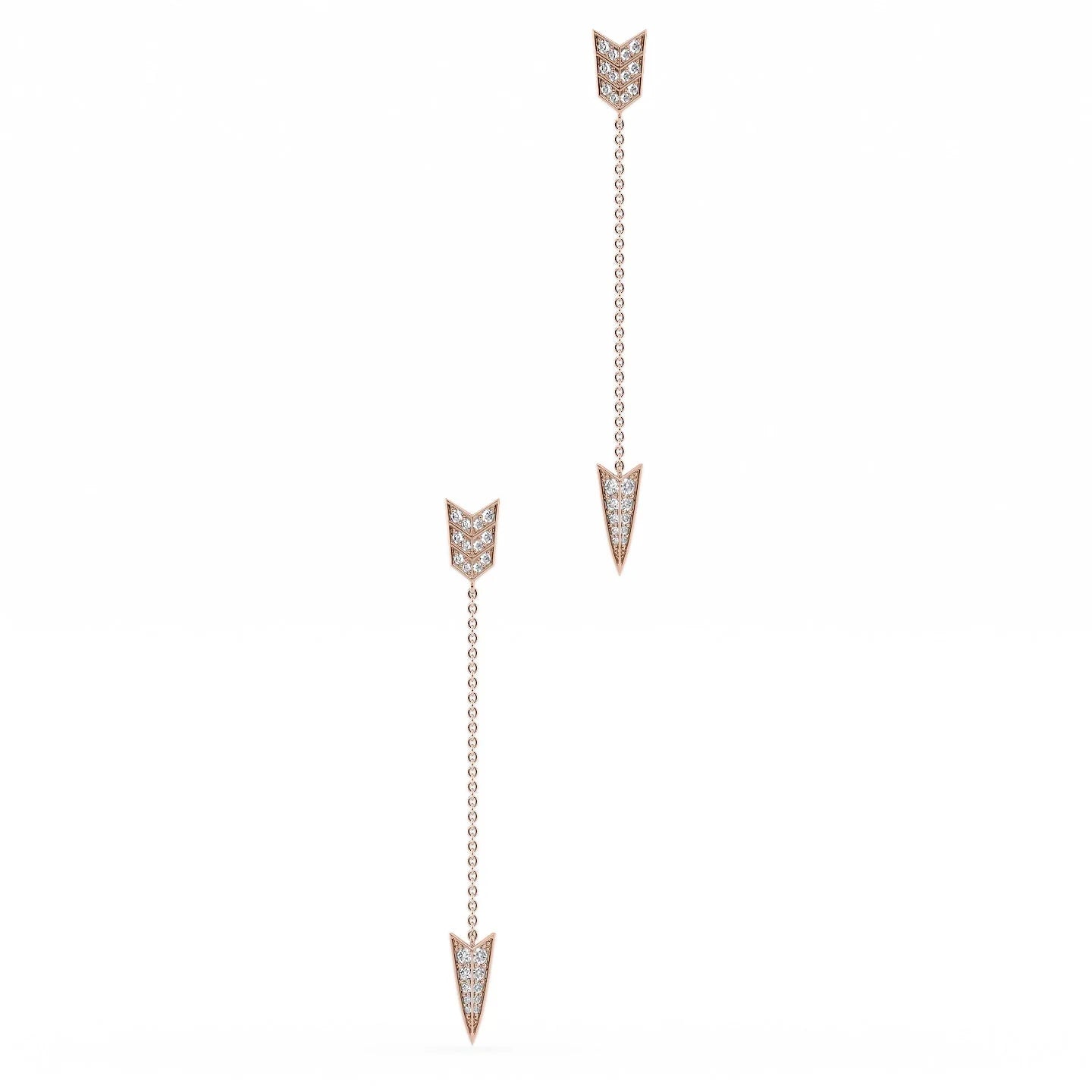 Ash bead earrings-Arrow Drop Earrings