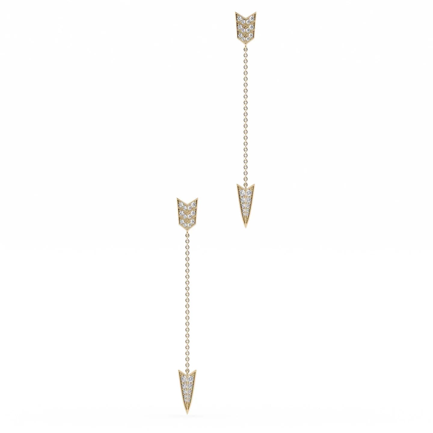 Jute weave earrings-Arrow Drop Earrings