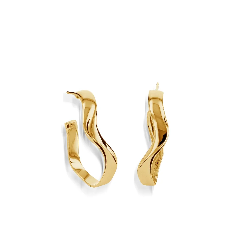 Tile stripe earrings-Dallas Hoop Earrings