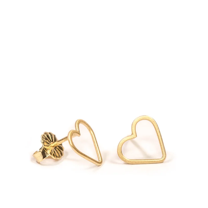 Artisan craft earrings-<!--ER776-->mini heart stud earrings