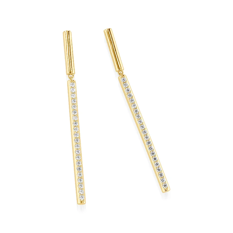 Tusk ridge earrings-Essence Diamond Dangle Earrings