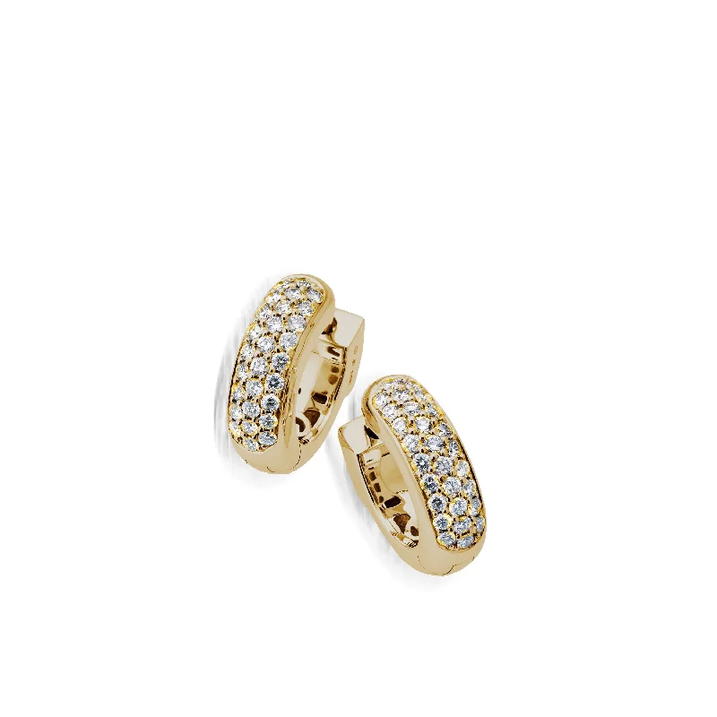 Joint clasp earrings-Essence Diamond Huggie Hoop Earrings