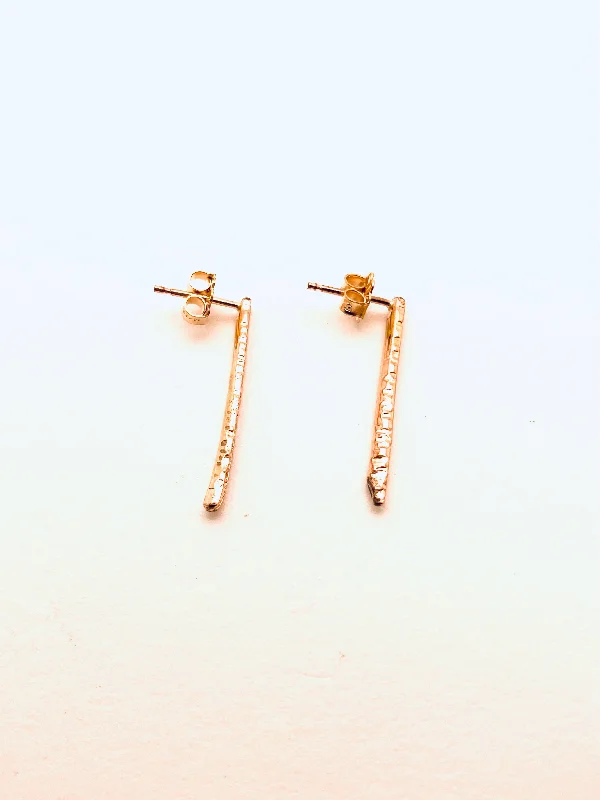 Side gem earrings-Gold Filled Mini Spike Studs