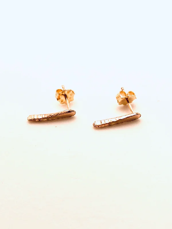 Check weave earrings-Gold Filled Tiny Spike Studs