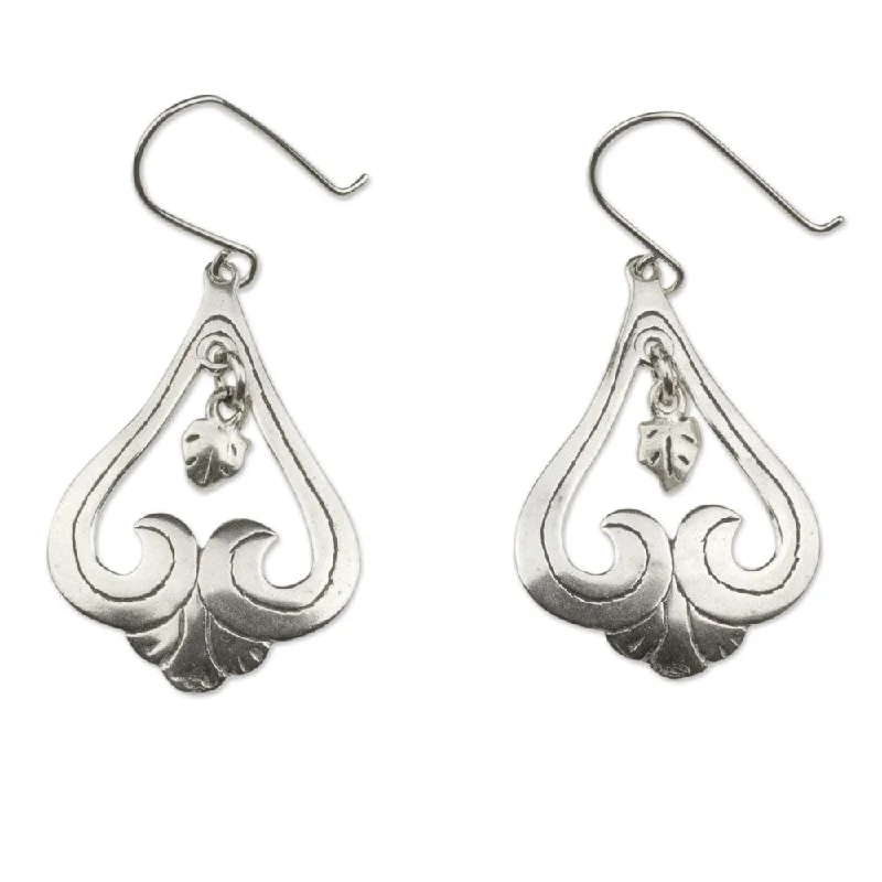 Sisal wrap earrings-Handmade Sterling Silver 'Sweet Renewal' Dangle Earrings (Mexico)