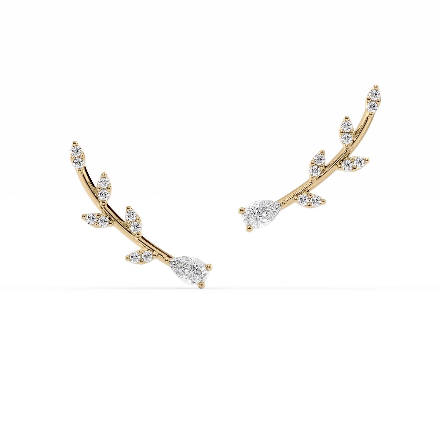 Liana tendril earrings-Leaf Climbers