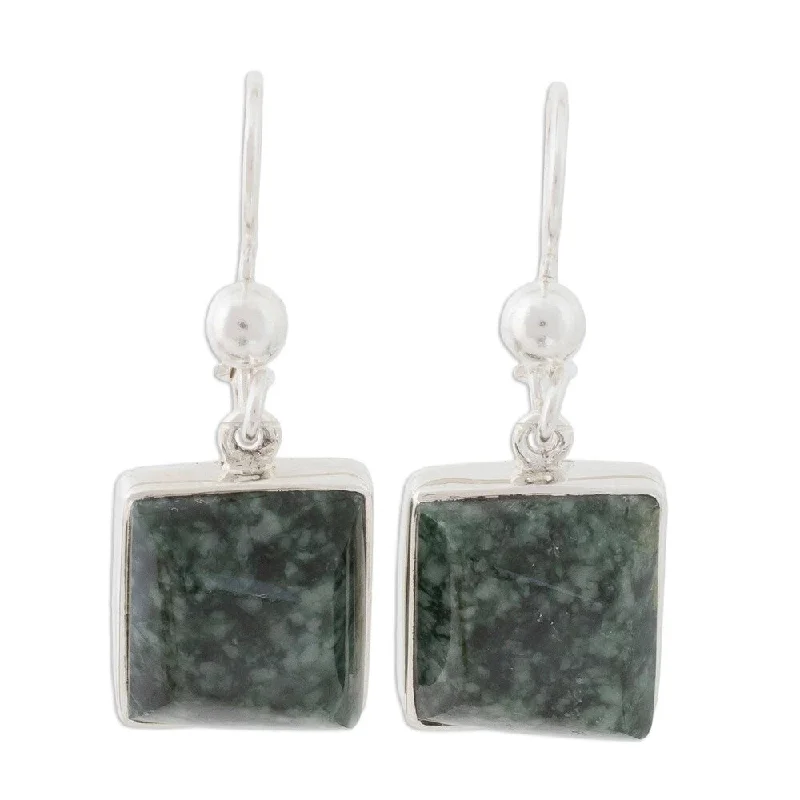 Mussel pearl earrings-Love Immortal Jade Sterling Silver Earrings