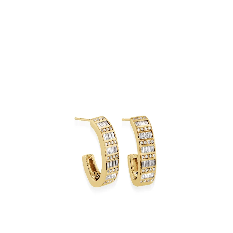 Thracian stud earrings-Mirage Diamond Hoop Earrings