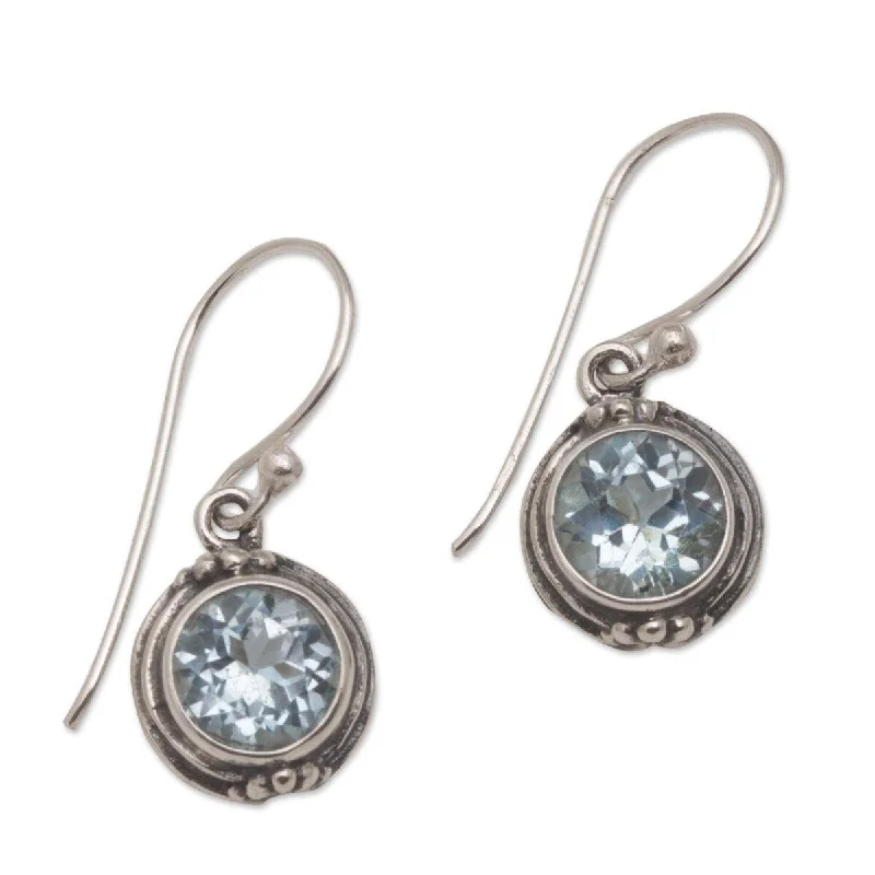 Mist bead earrings-NOVICA Cool Radiance, Blue topaz dangle earrings - 0.2