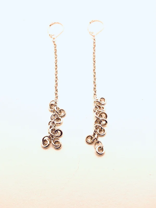 Check weave earrings-Sterling SilverLoop Earrings