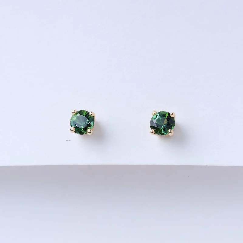 Jute weave earrings-Tourmaline Stud Earrings