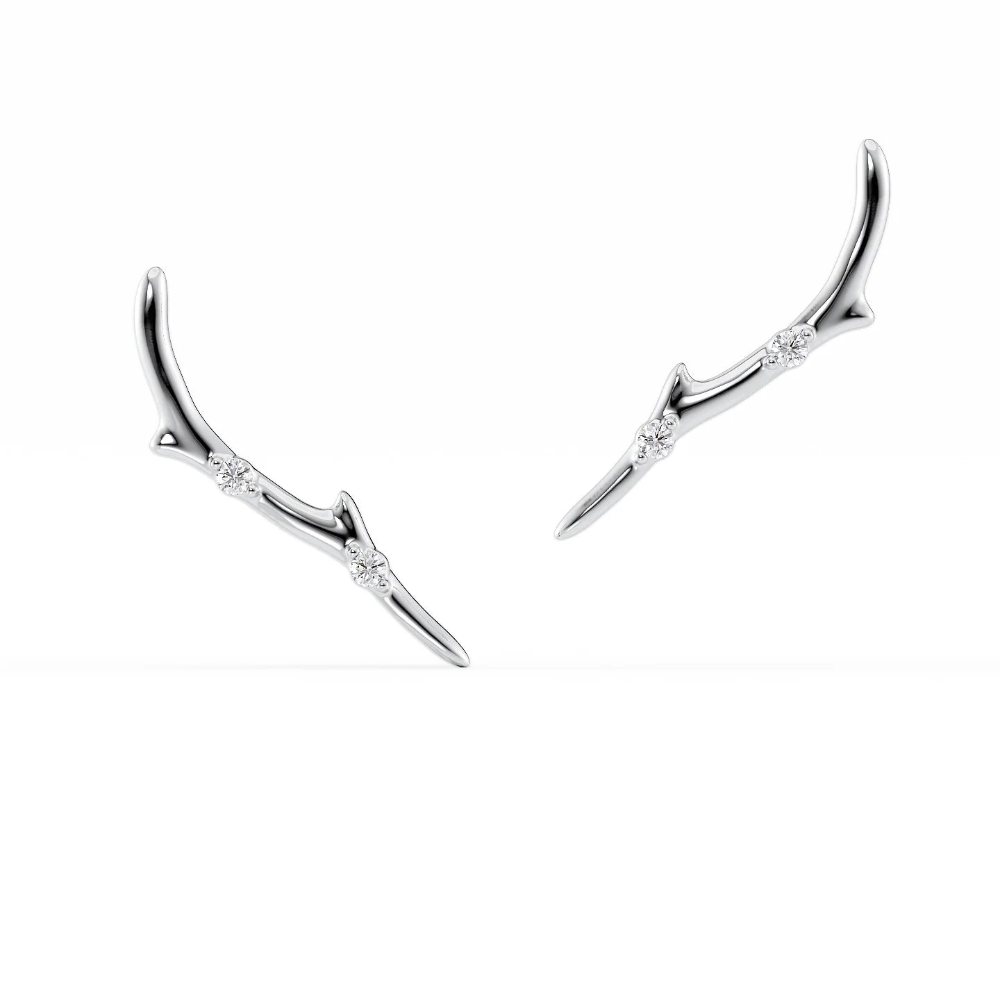 Gothic curve earrings-Twig Climbers